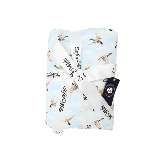 Bamboo Large Blanket Mallard Skies
