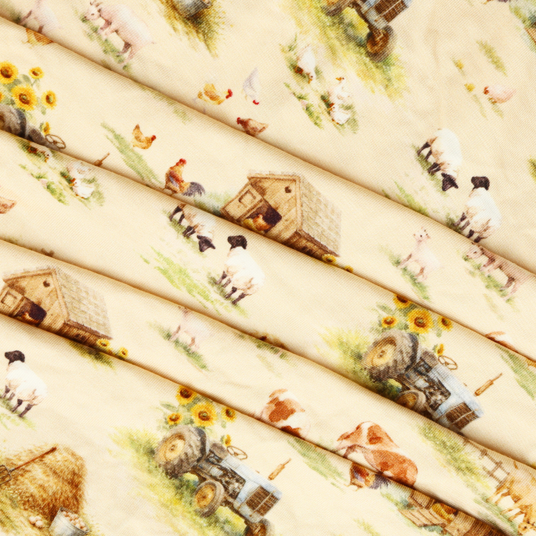 Bamboo Fitted Crib Sheet Country Farm