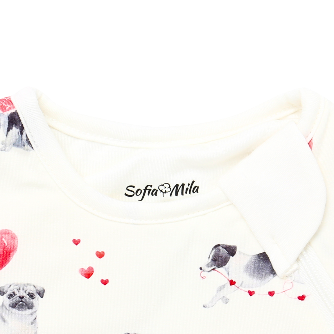 Bamboo Sleep Sack Puppy Valentine