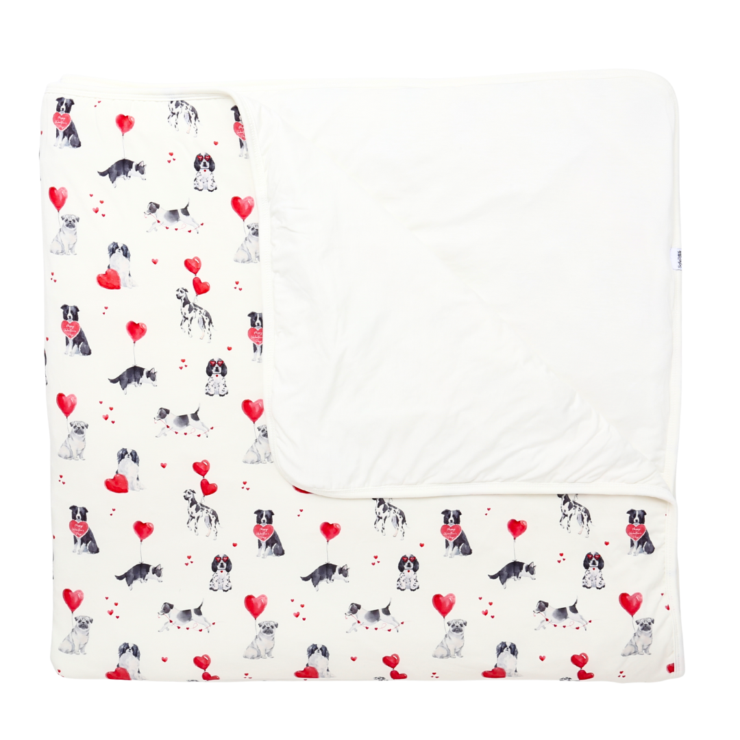Bamboo Large Blanket Puppy Valentine