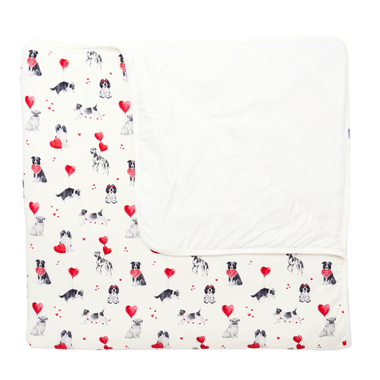 Bamboo Large Blanket Puppy Valentine
