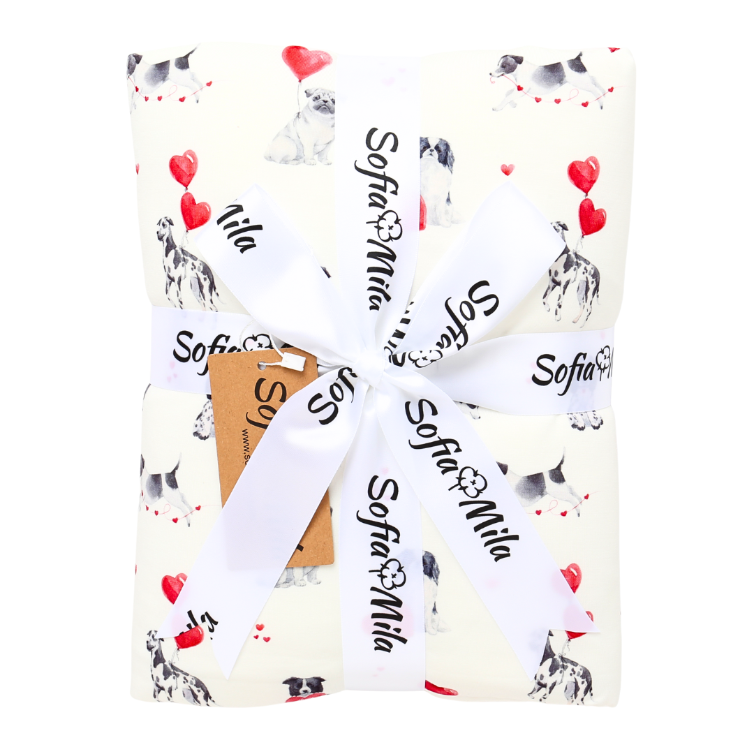 Bamboo Large Blanket Puppy Valentine