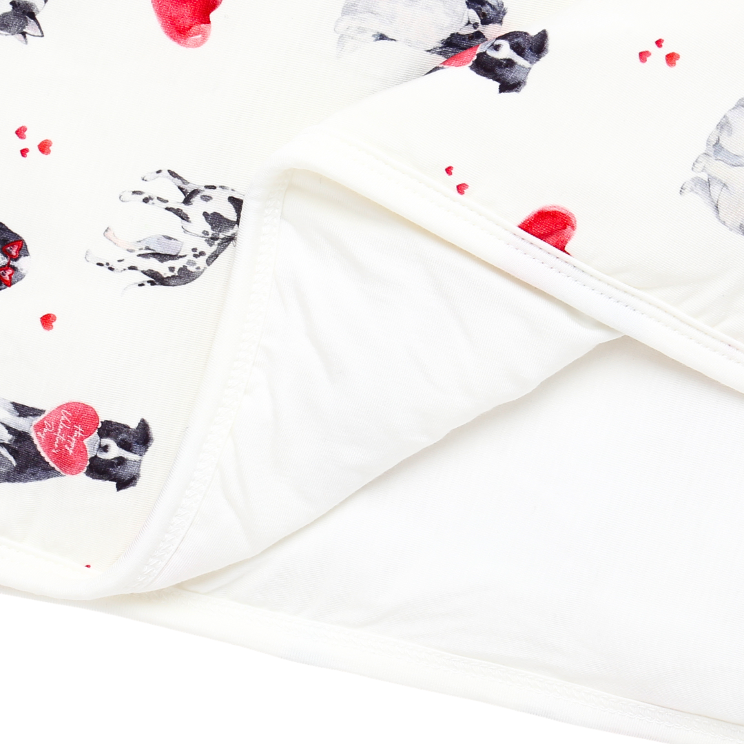 Bamboo Large Blanket Puppy Valentine