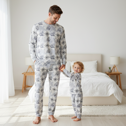 Men's Adult Bamboo Two-Piece Pajama Sailor