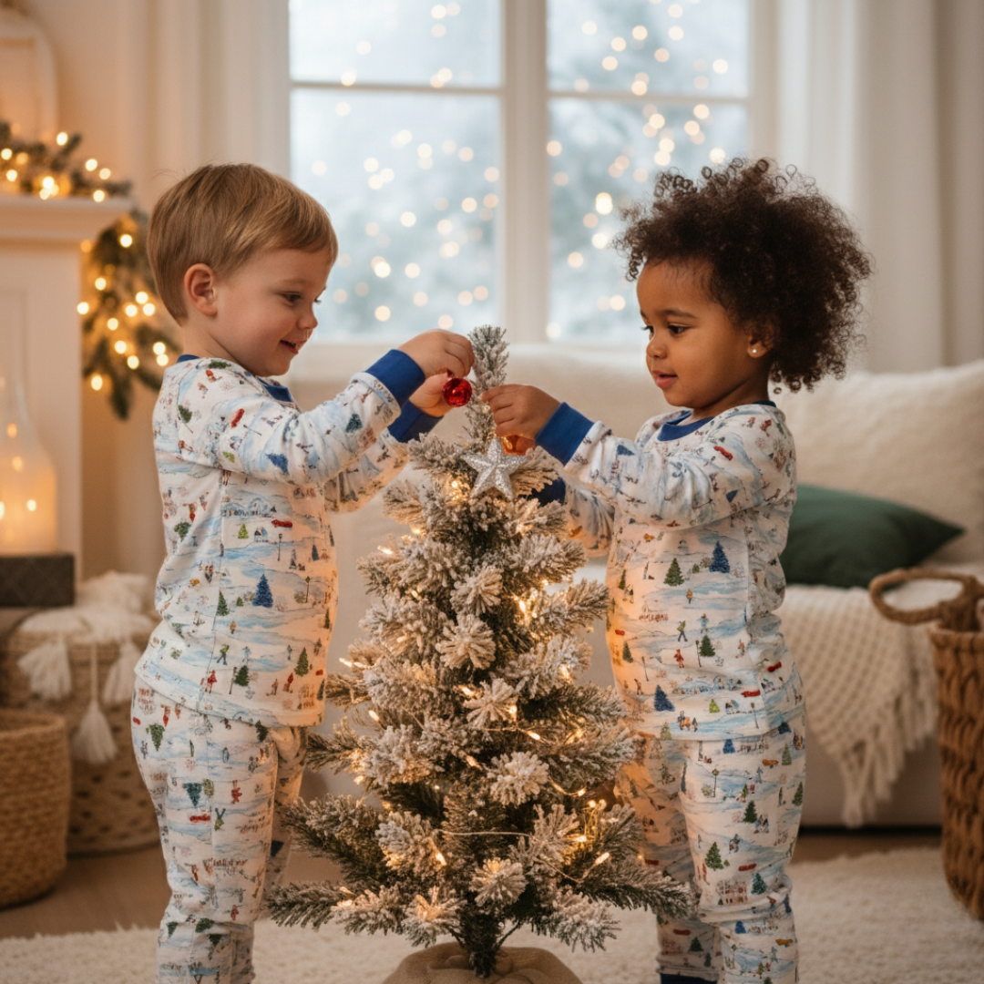 Bamboo Two-Piece Pajama Winter Village