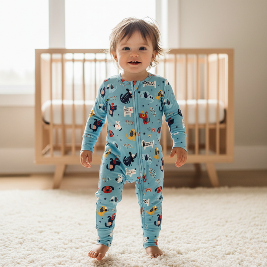 Bamboo Zippy Pajama Puppy Parade