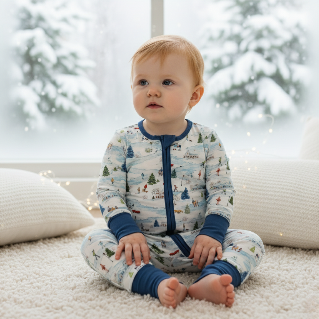 Bamboo Zippy Pajama Winter Village