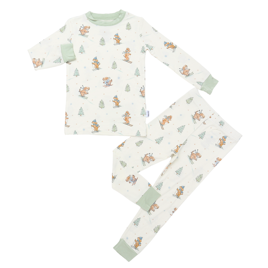 Bamboo Two-Piece Pajama Ski Pups