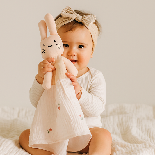 Muslin Rose Lovey Blanket Toy for Babies and Kids