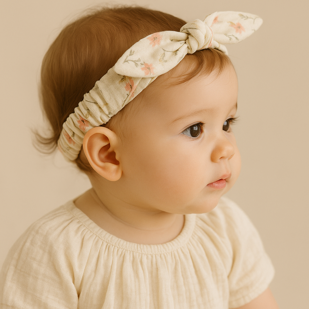 Organic Cotton Headband Summer Petals