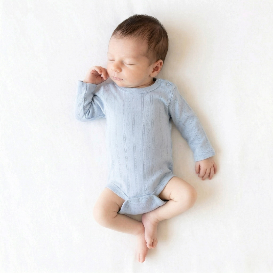 Organic Cotton Pointelle Baby Bodysuit