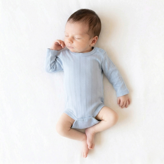 Organic Cotton Pointelle Baby Bodysuit