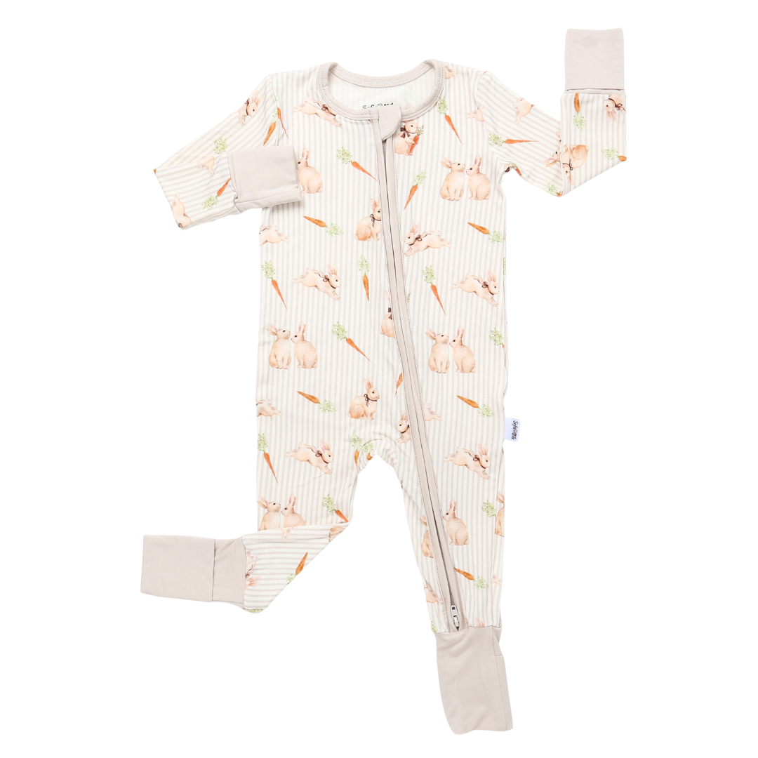 Bamboo Zippy Pajama Bunny Trail