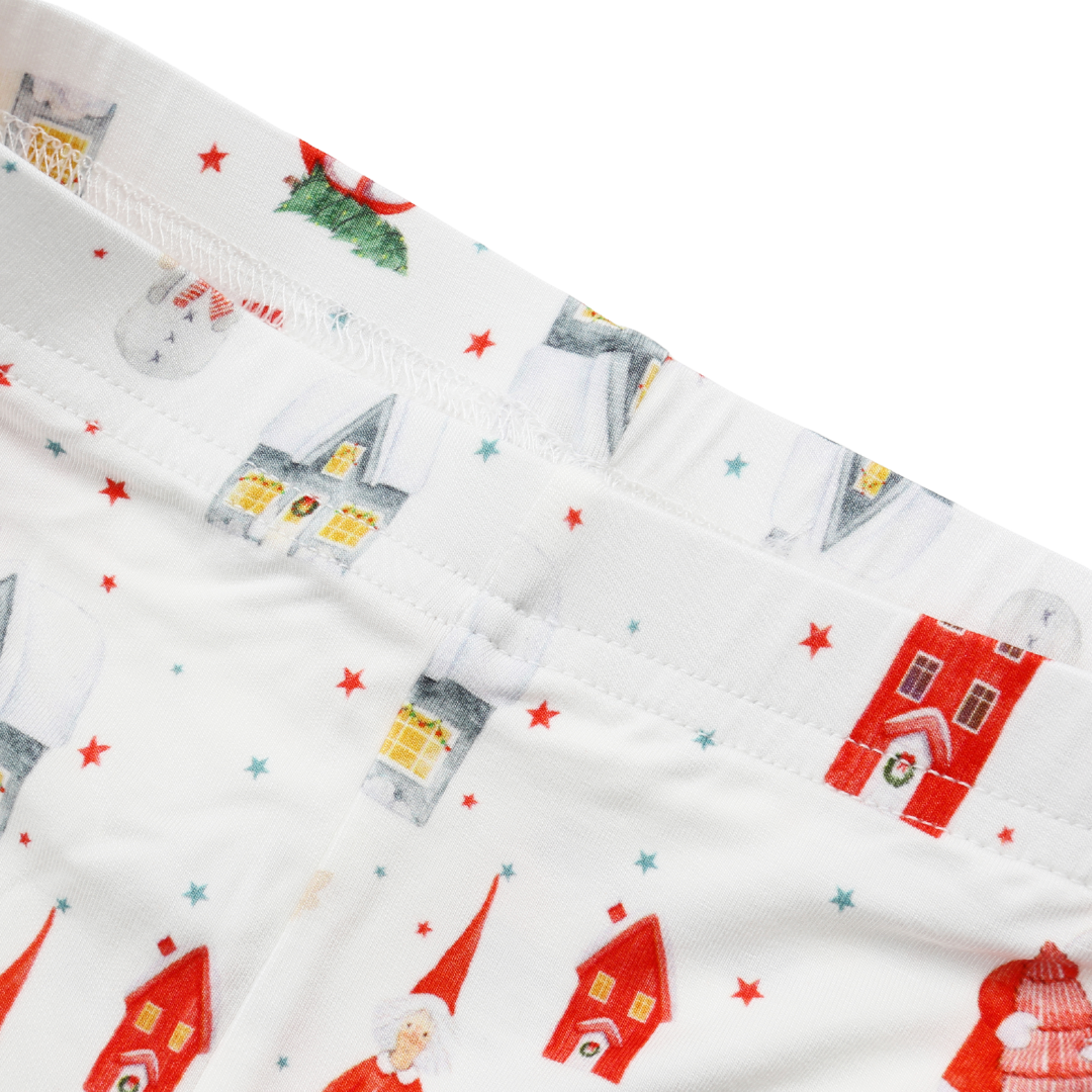 Bamboo Two-Piece Pajama Christmas Village