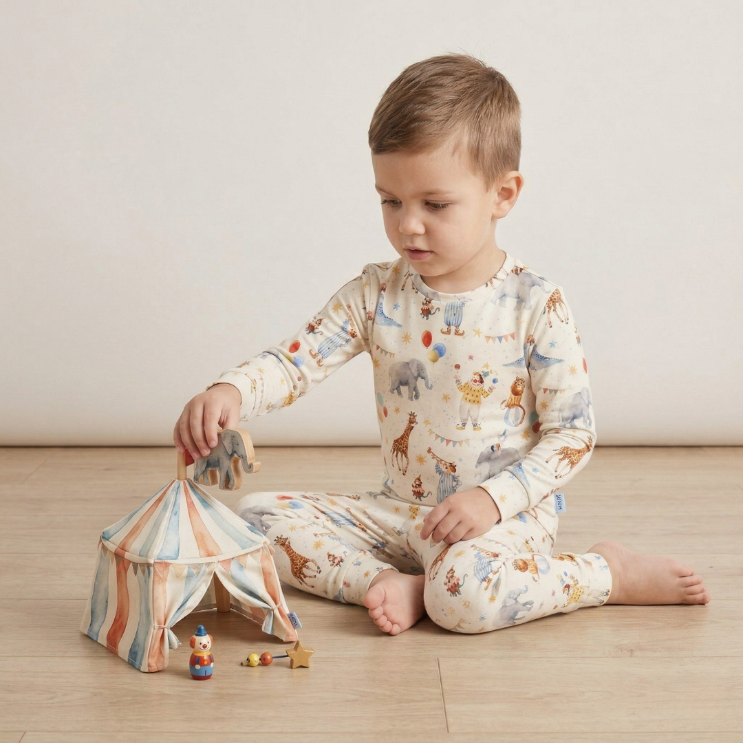 Bamboo Two-Piece Pajama Circus Party