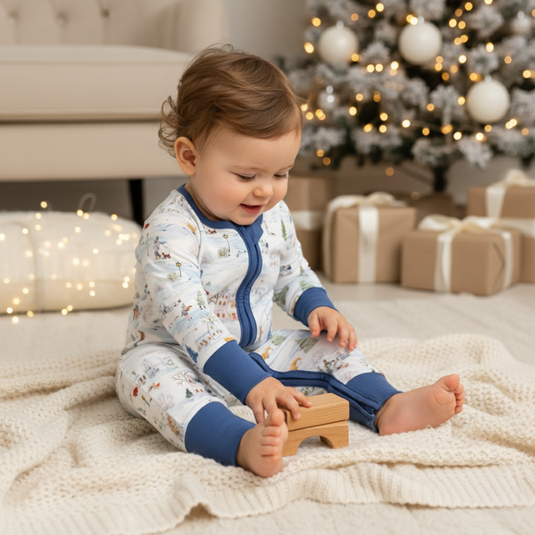 Bamboo Zippy Pajama Winter Village