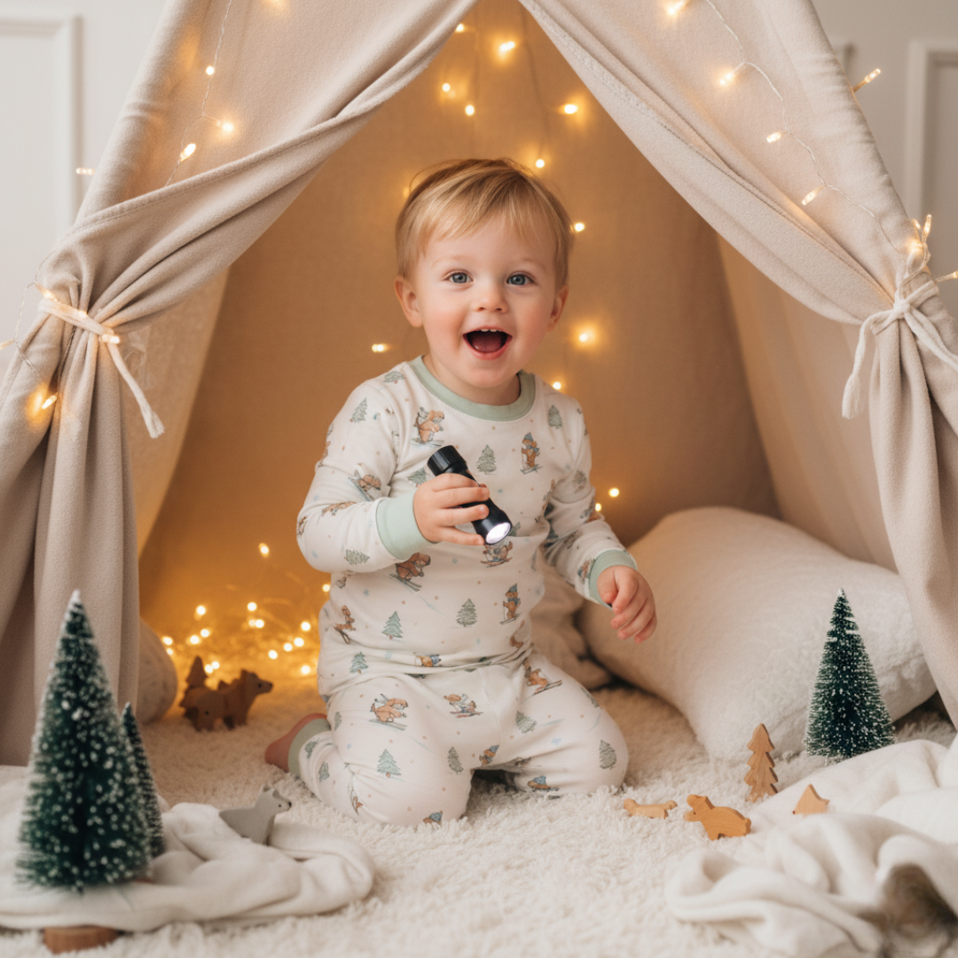 Bamboo Two-Piece Pajama Ski Pups