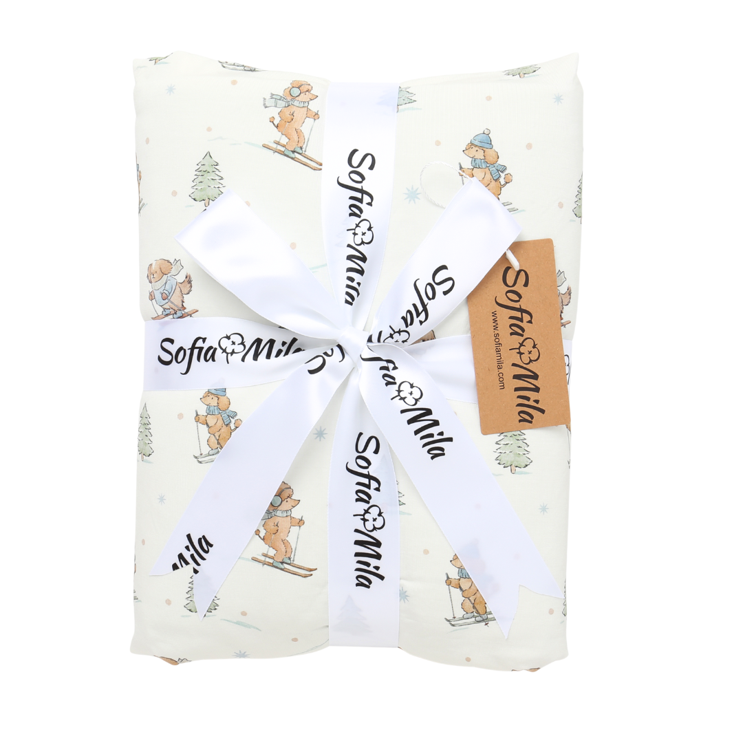 Bamboo Large Blanket Ski Pups