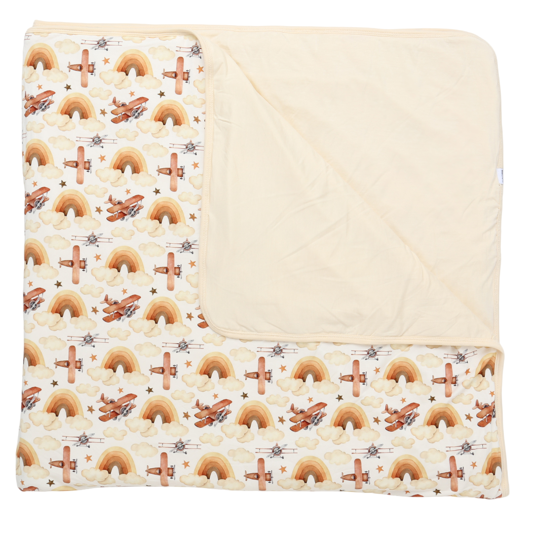Bamboo Large Blanket Neutral Skies
