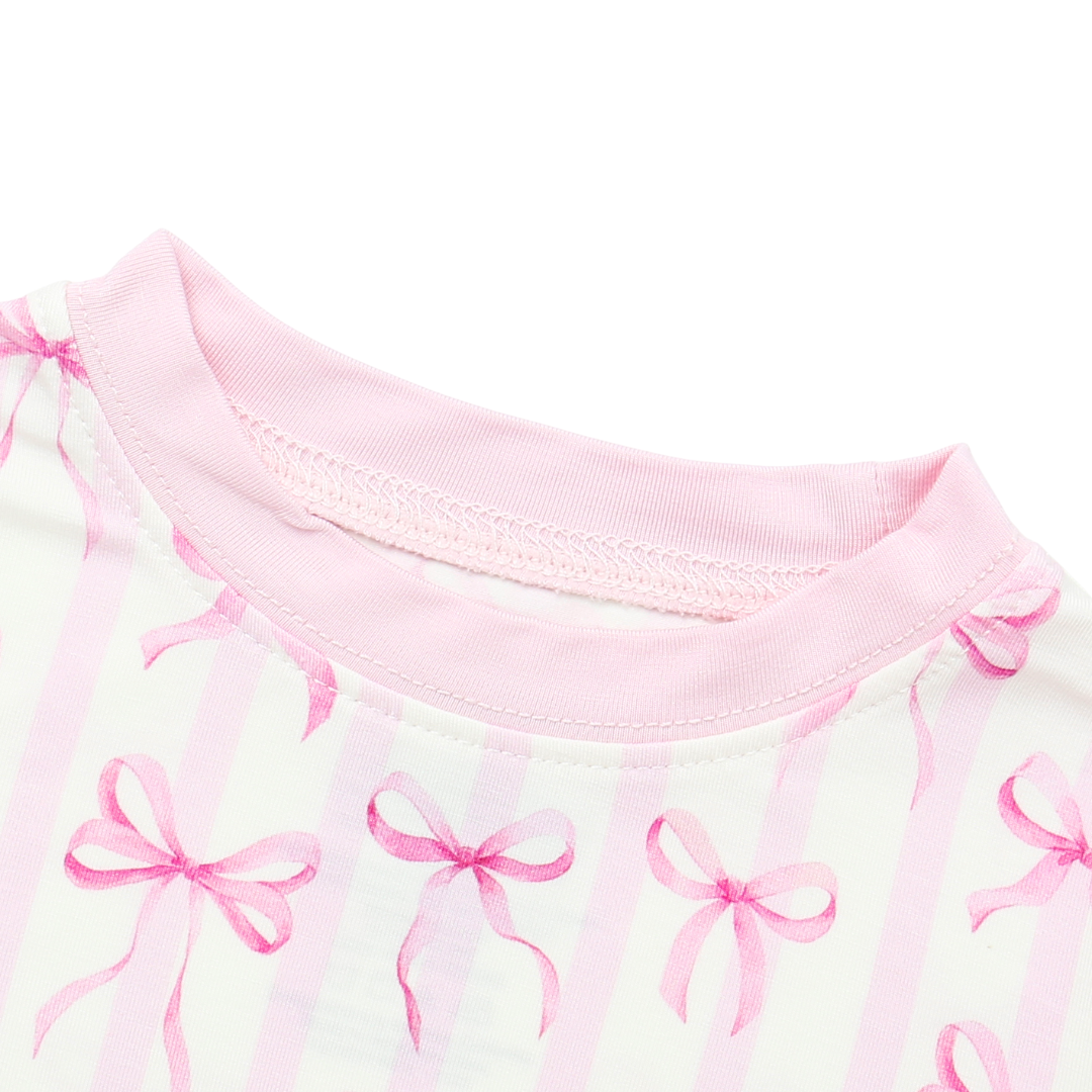 Bamboo Two-Piece Pajama Rosy Ribbon