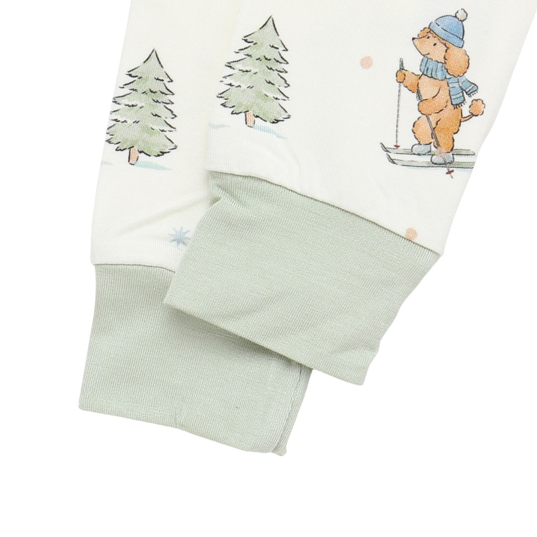 Bamboo Two-Piece Pajama Ski Pups