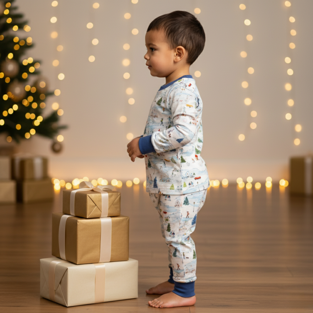 Bamboo Two-Piece Pajama Winter Village