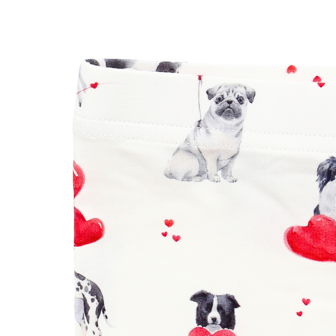 Bamboo Two-Piece Pajama Puppy Valentine