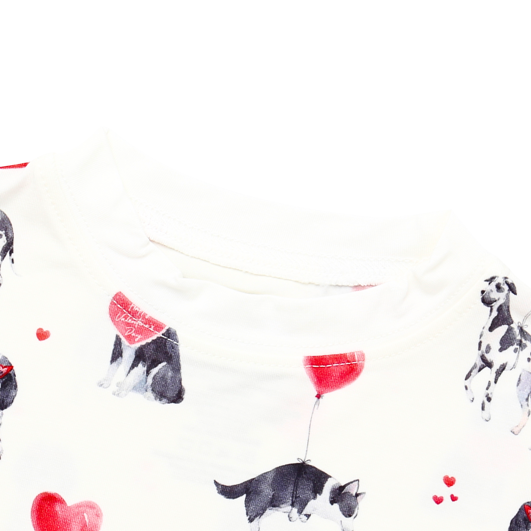 Bamboo Two-Piece Pajama Puppy Valentine