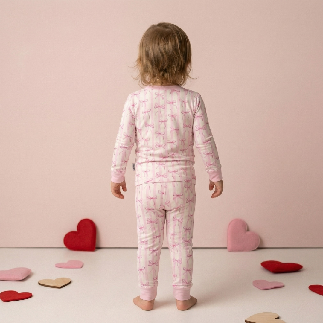 Bamboo Two-Piece Pajama Rosy Ribbon