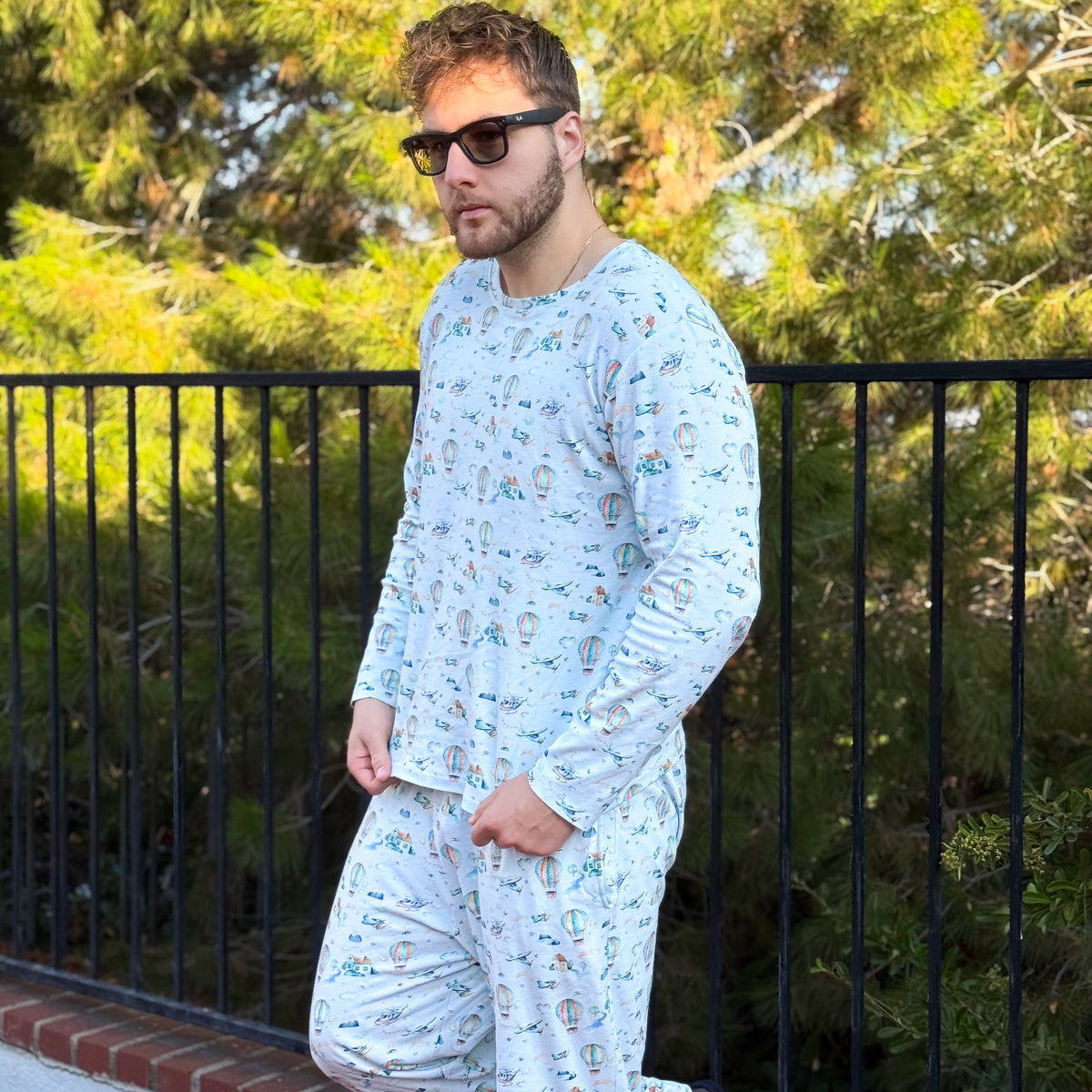 Men's Adult Organic Cotton Two-Piece Pajama Little Voyager