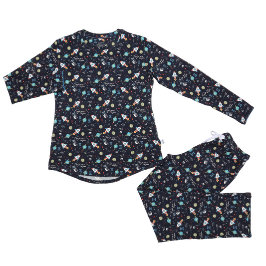 Women's Adult Bamboo Two-Piece Pajama Galactic Dreams