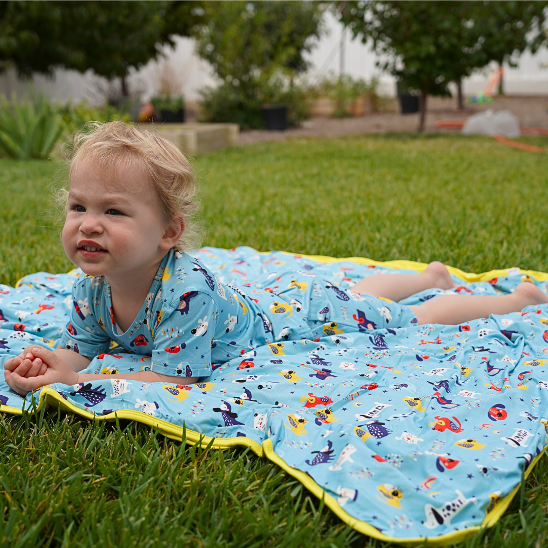 Bamboo Large Blanket Puppy Parade
