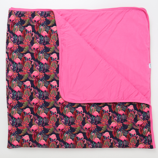 Bamboo Large Blanket Flamingo