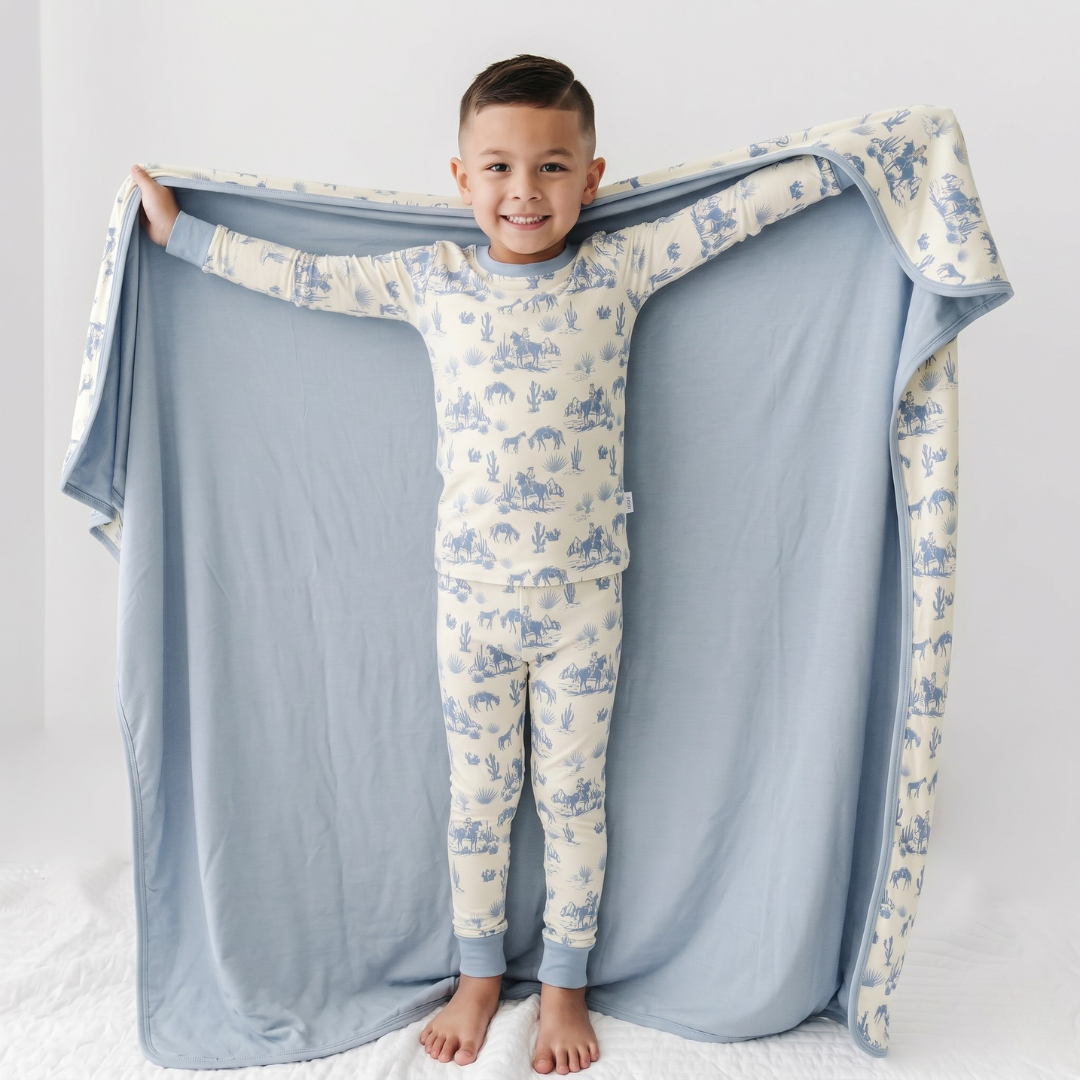 Bamboo Blanket Western Sky with model