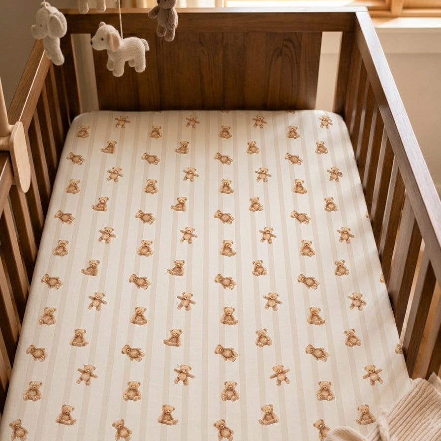 Bamboo Crib Sheet Honey Bear
