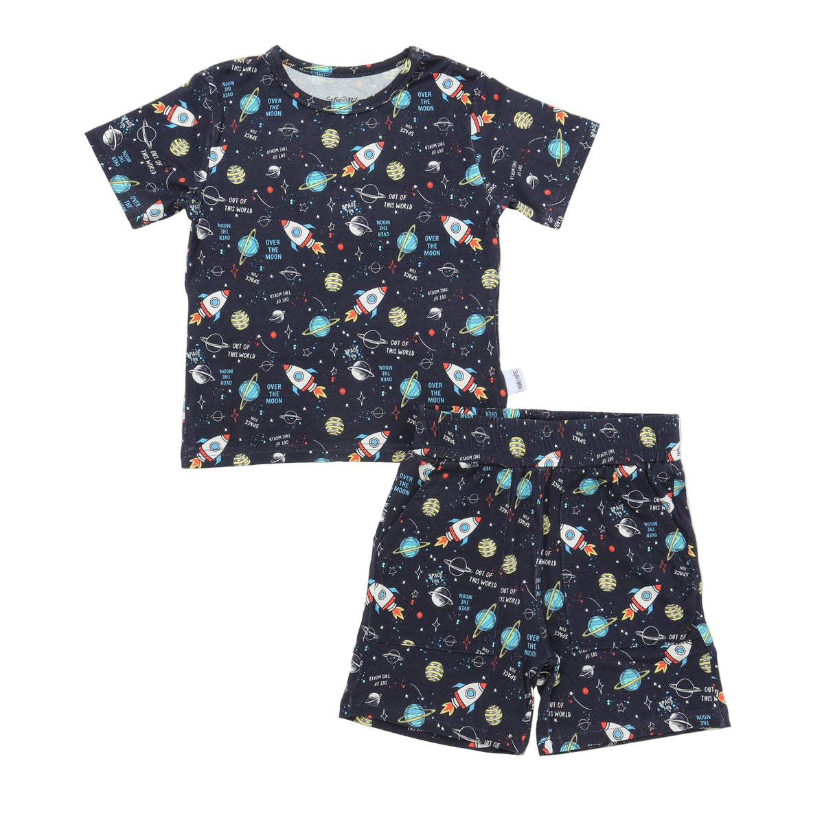 Bamboo Short Sleeve Two-Piece Set Galactic Dreams