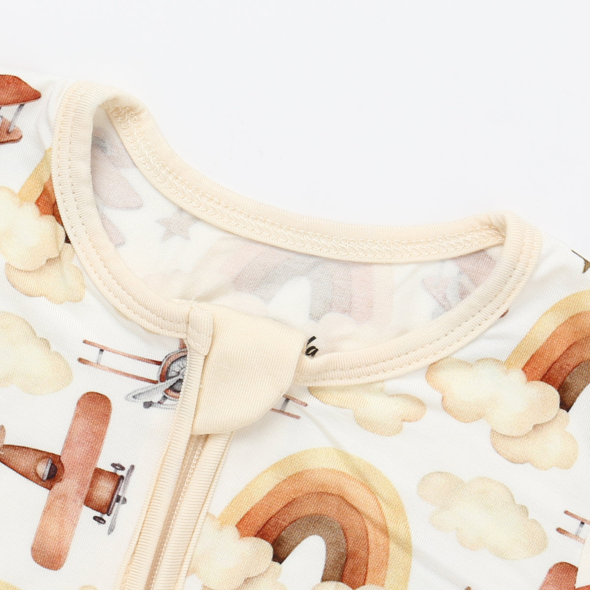 Bamboo Zippy Pajama Neutral Skies