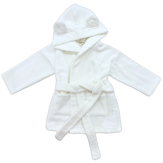 Organic Cotton Baby Bathrobe & Bamboo Washcloth Bundle - SofiaMila