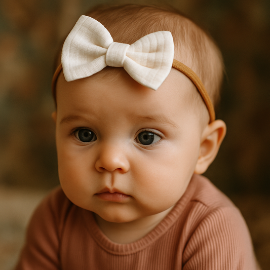 Organic Cotton Muslin Headband For Newborns