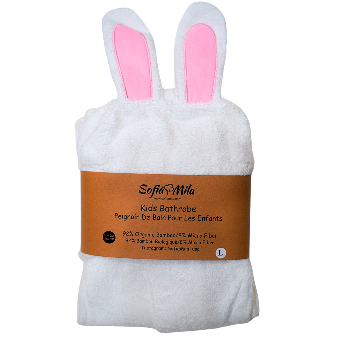 Bamboo Bathrobe With Bunny Ears For Kids - SofiaMila