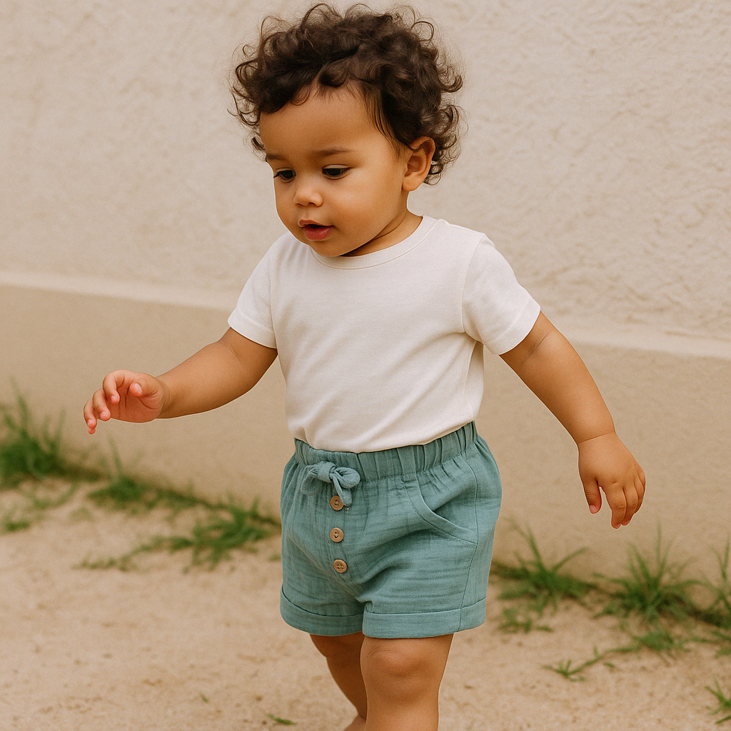 Organic Cotton Muslin Shorts
