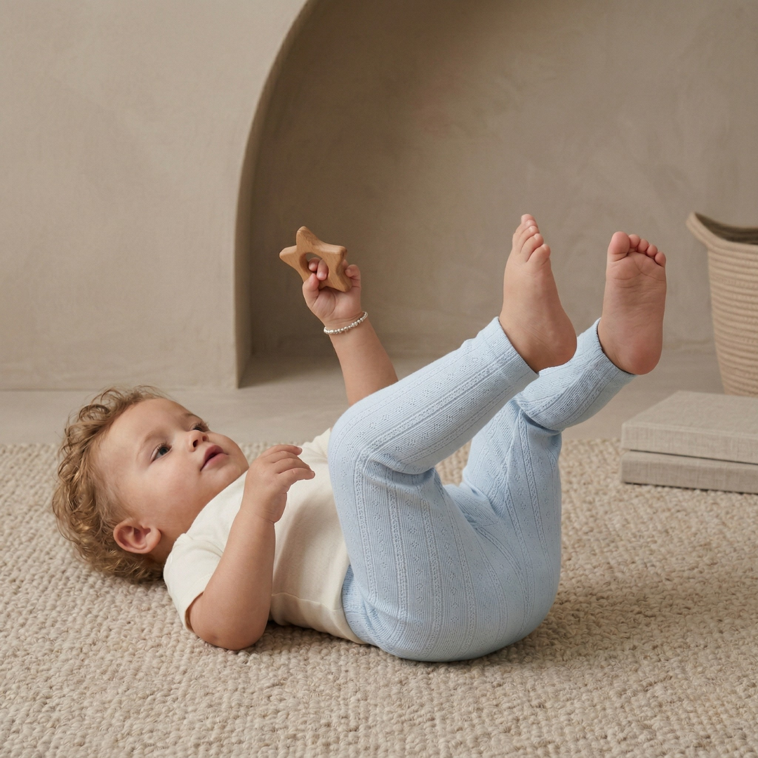 Organic Cotton Pointelle Baby Pants