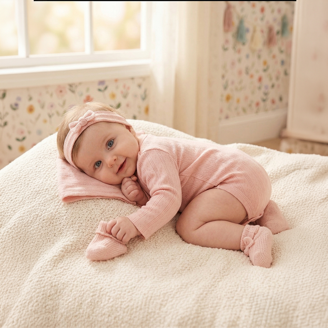 Organic Cotton Pointelle Baby Bodysuit